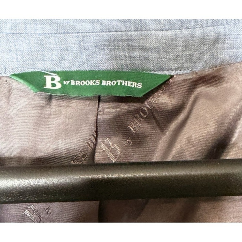 B by Brooks Brothers Suit 48L 38X30 Blue Wool Blend Blazer Pants Classic - Picture 4 of 13